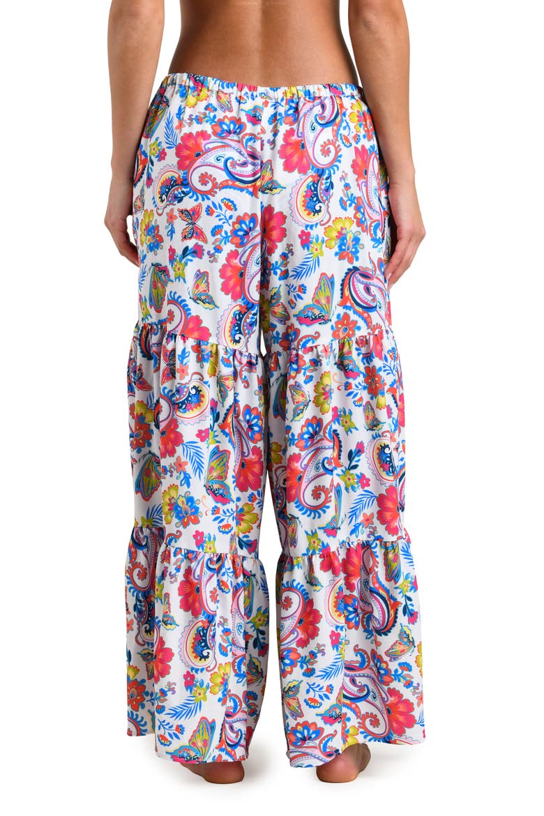 Butterfly High Tiered Cover-Up Pants, Alternate, color, MULTI