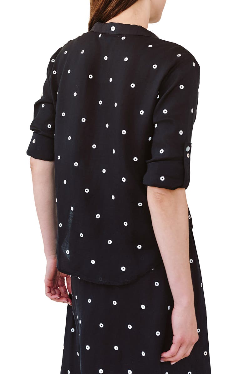 Bella Dahl Dot Button-Up Camp Shirt, Alternate, color, Cabana Dot