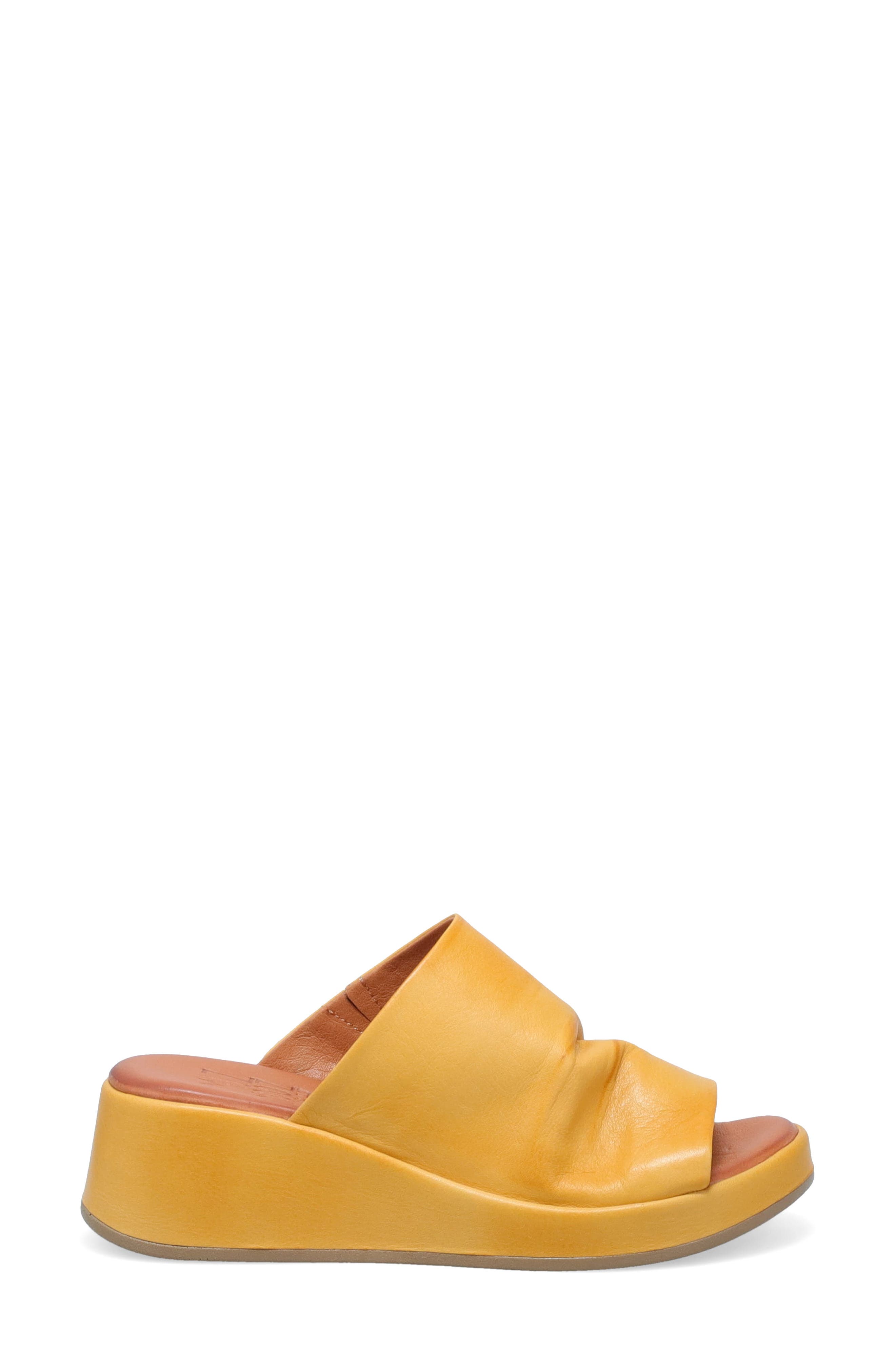 Patsey Platform Wedge Slide Sandal, Alternate, color, OCHRE