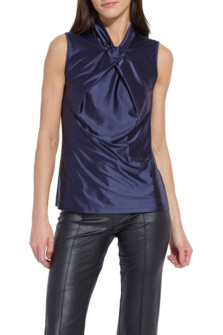 Branca Halter Draped Top, Main, color, INDIGO SHADE