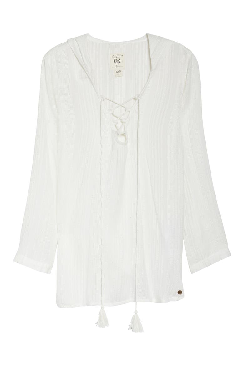 Same Story Hooded Cover-Up Tunic, Alternate, color, SEASHELL