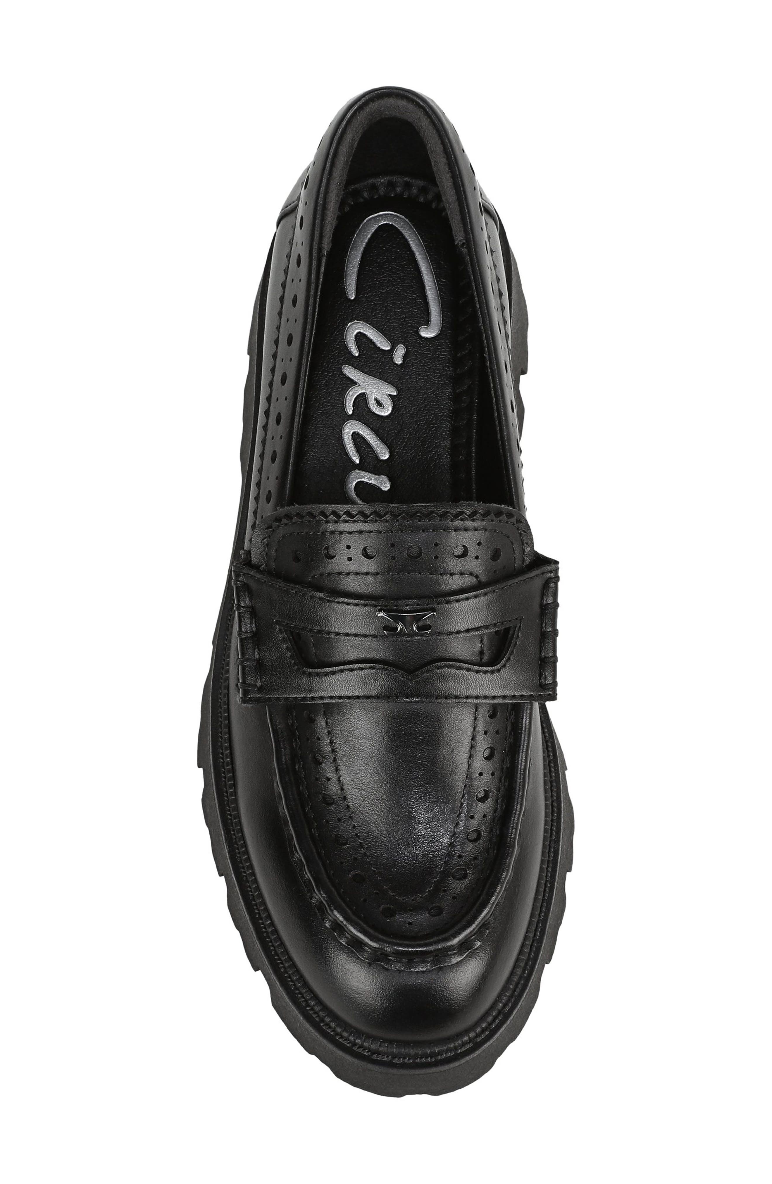 Circus NY by Sam Edelman Paisley Platform Penny Loafer, Alternate, color, Black