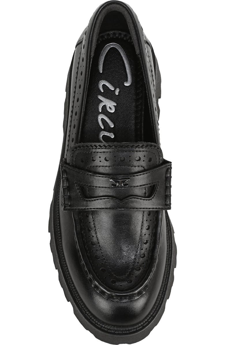 Circus NY by Sam Edelman Paisley Platform Penny Loafer, Alternate, color, Black