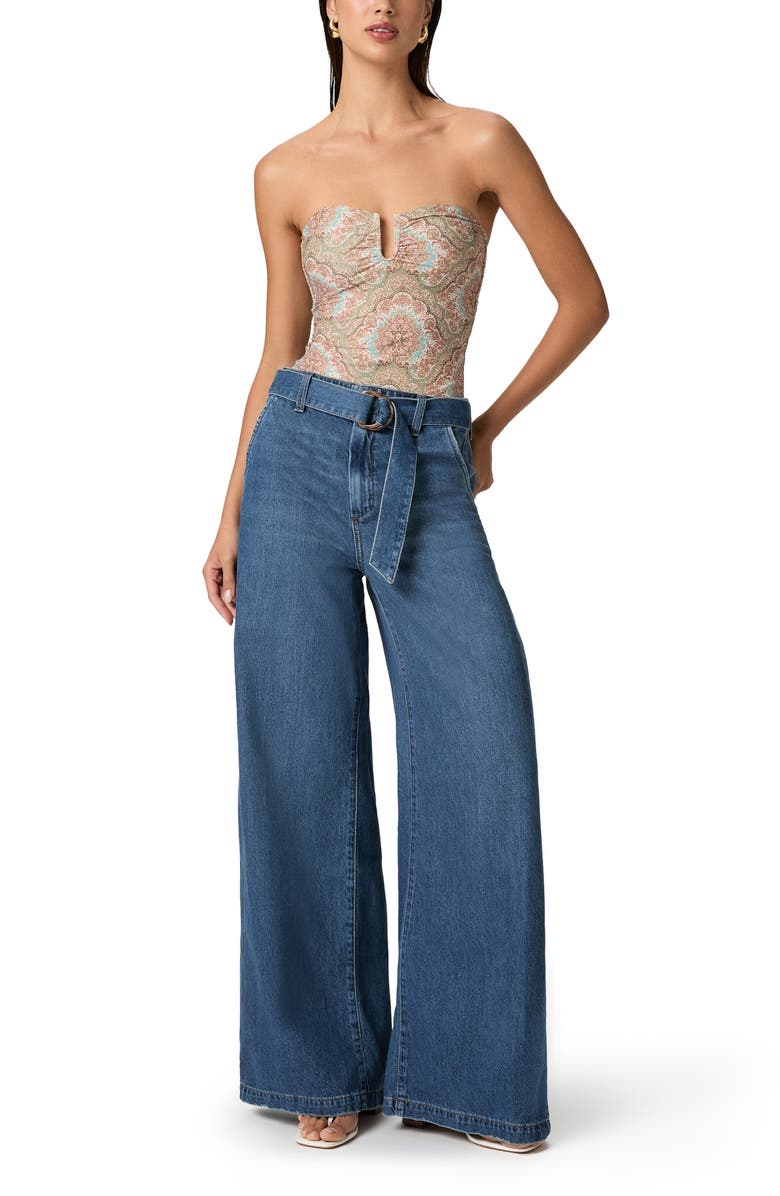 PAIGE Gianna U-Ring One-Piece Swimsuit, Alternate, color, Beige/ Surf Multi