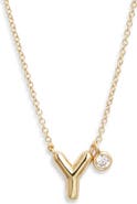Chelsea28 Goldtone Initial Pendant Necklace