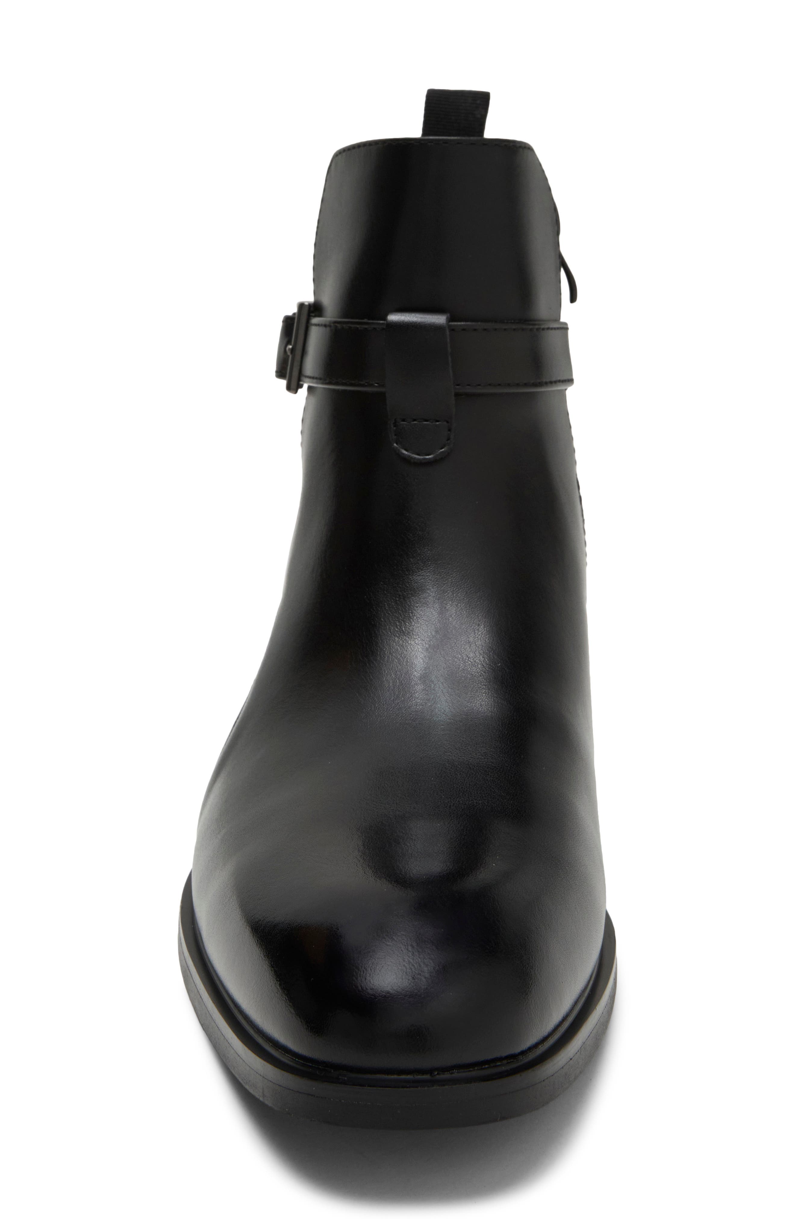 Rowan Jodhpur Faux Leather Boot, Alternate, color, BLACK