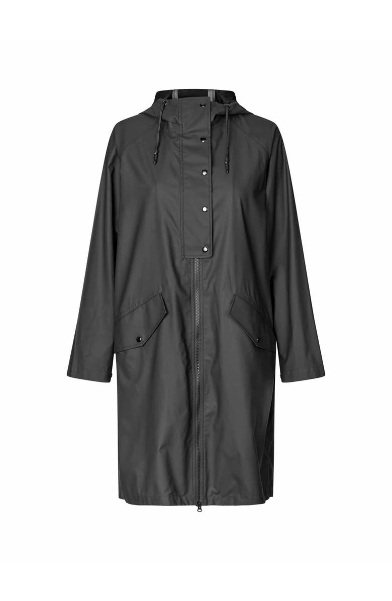 Masai Copenhagen MaTheia Long Sleeve Hooded Coat, Alternate, color, Black