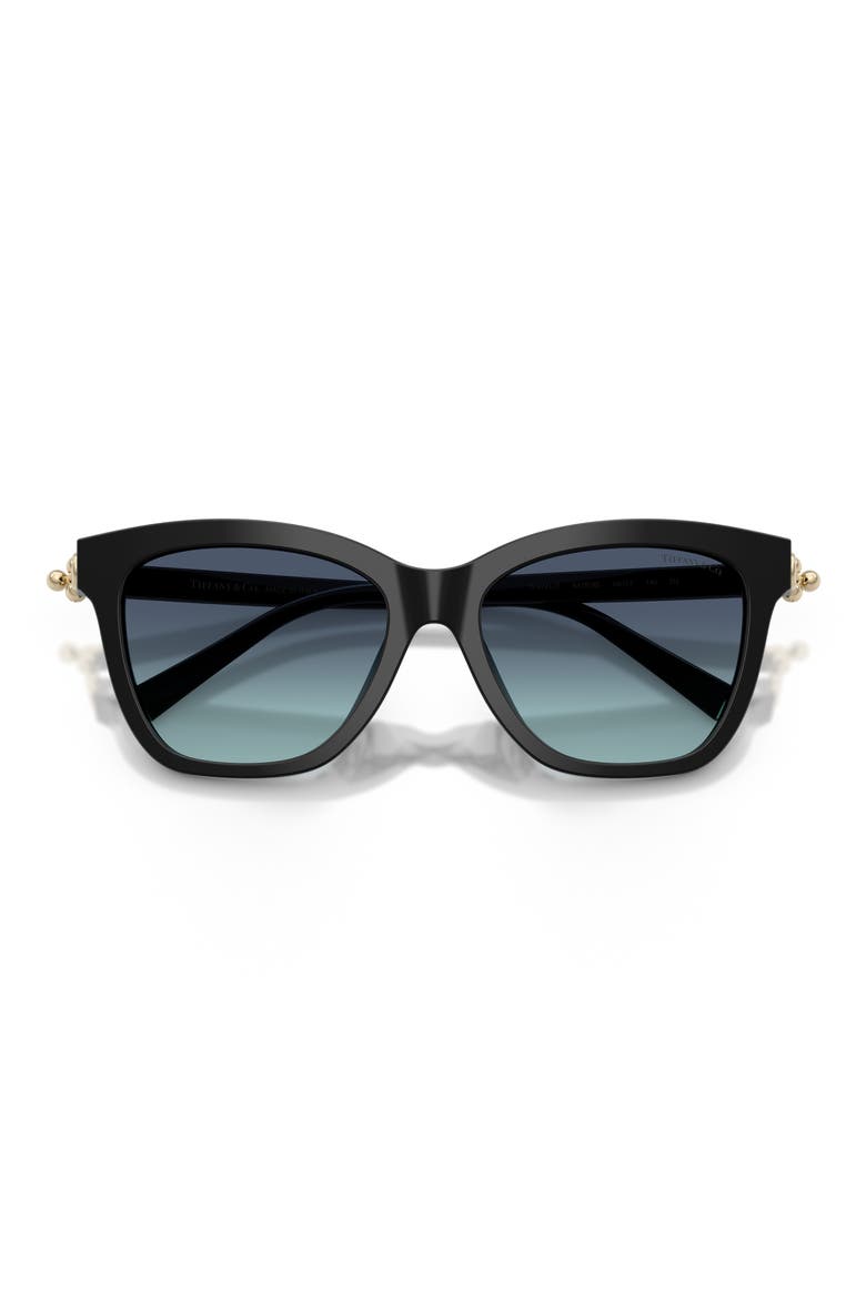 54mm Gradient Square Sunglasses, Alternate, color, BLACK / AZURE GRADIENT BLUE