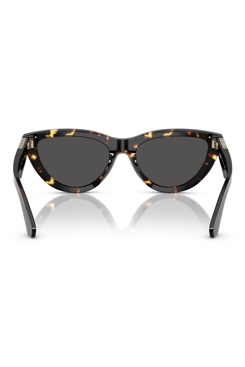 55mm Cat Eye Sunglasses, Alternate, color, BROWN/ MUSTARD TORT