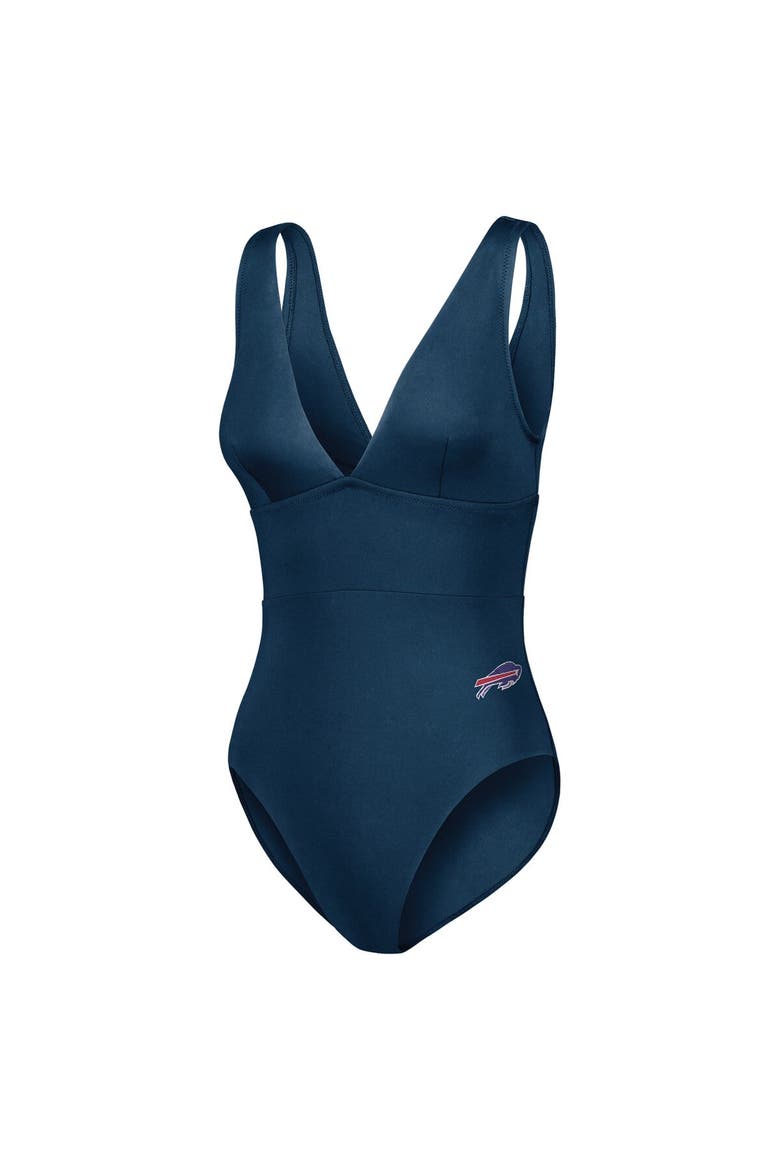 Women's Tommy Bahama Royal Buffalo Bills Palm Modern V-Neck One-Piece Swimsuit, Alternate, color, Royal