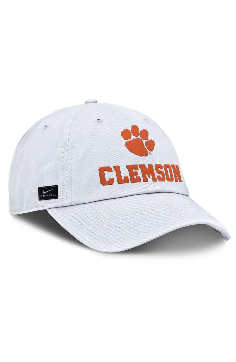 Nike Men's Nike White Clemson Tigers 2025 Sideline Club Adjustable Hat, Alternate, color, 