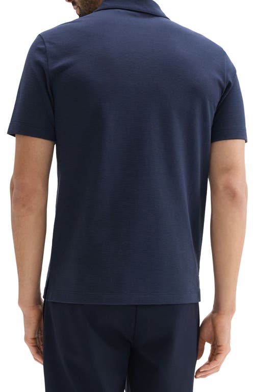 Theory Regular Fit Textured Polo In Baltic
