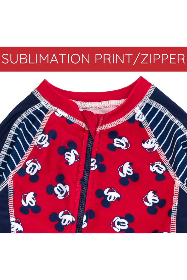 Mickey Mouse 2-Piece Swimwear Sunsuit and Hat Set, Alternate, color, Mickey Red Navy