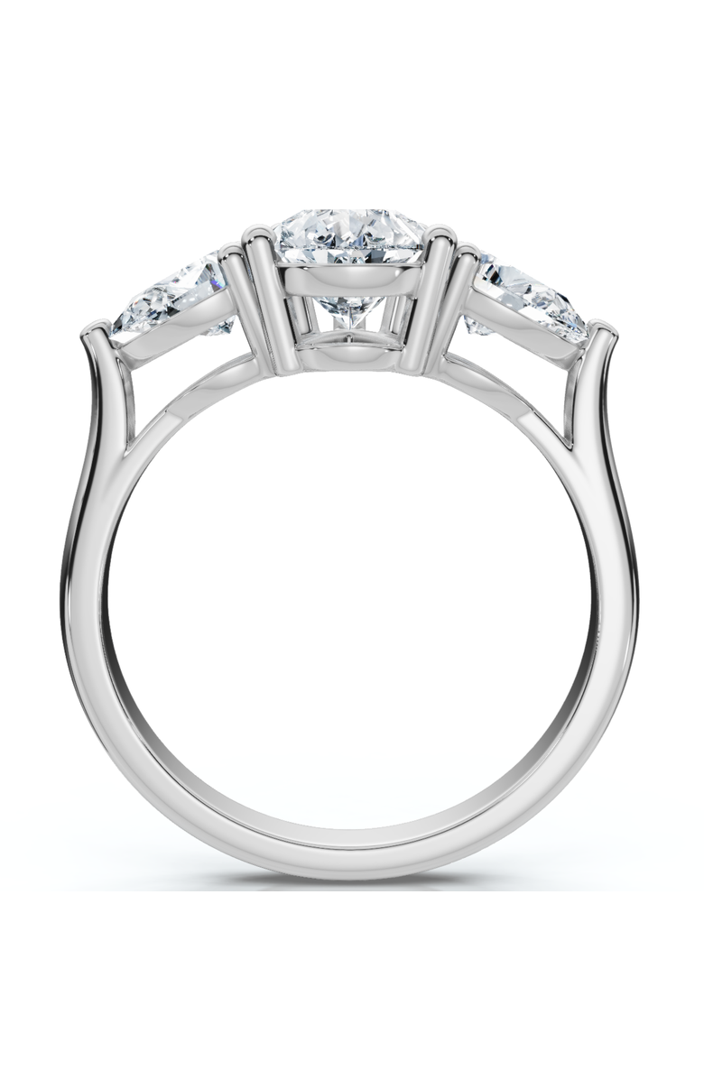 Bliss Diamond 2Ct TW Pear Shape Three Stone Diamond Engagement Ring in 14k Gold Lab Grown, Alternate, color, 14K White Gold