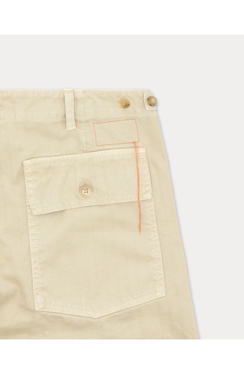 Fortela Newfatigue Herringbone Cotton Trousers, Alternate, color, Ecru