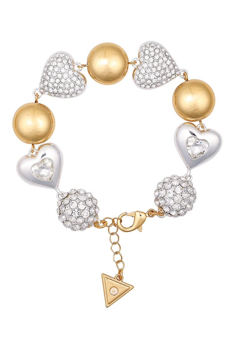 Two-Tone Crystal Linear Bracelet, Main, color, TWO TONE
