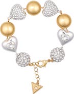 GUESS Two-Tone Crystal Linear Bracelet