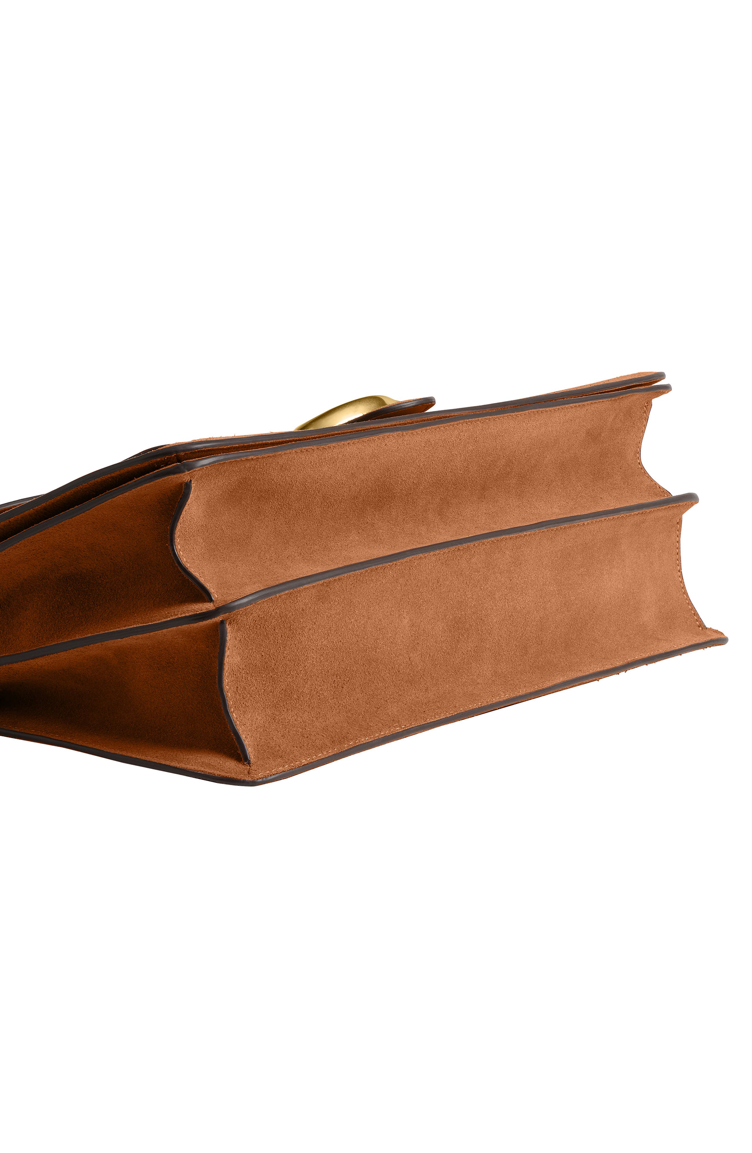 COACH Tabby 36 Suede Shoulder Bag, Alternate, color, B4/ Caramel