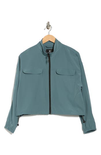 Kyodan Four-way Stretch Crop Jacket In Green