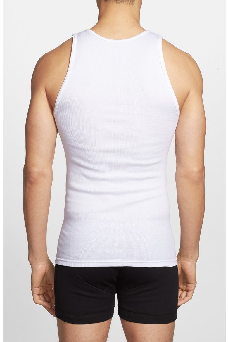 Classic 3-Pack Ribbed Tank, Alternate, color, WHITE/ WHITE