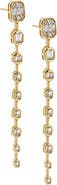 BY ADINA EDEN CZ Emerald Bezel Set Drop Stud Earring
