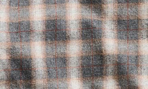 Billy Reid Mélange Plaid Button-up Shirt In Gray