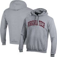 Champion Men's Champion  Heather Gray Virginia Tech Hokies Basic Arch Fleece Pullover Hoodie