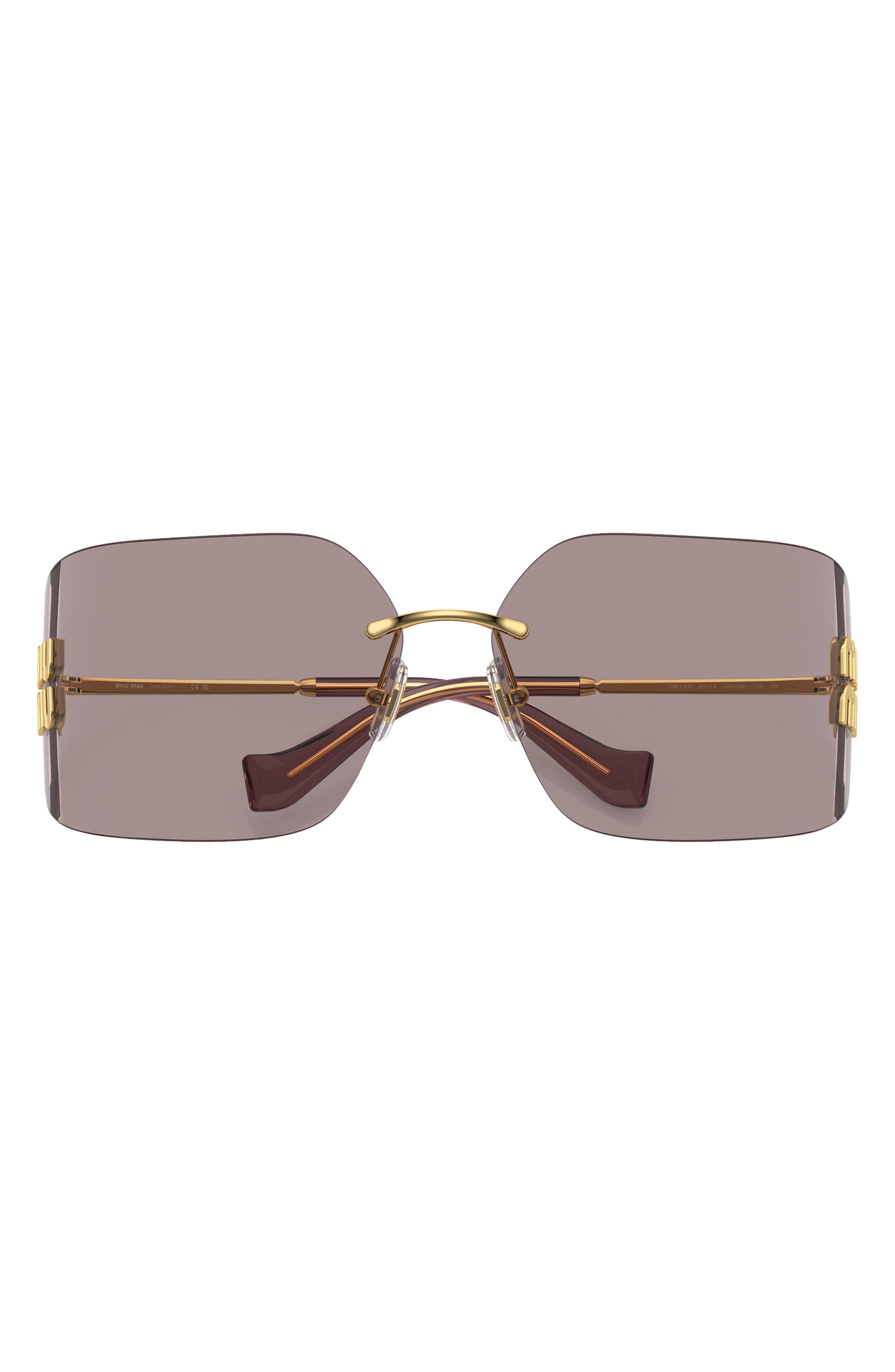 Женские солнцезащитные очки Miu Miu 80mm Oversize Irregular Sunglasses — фото 5