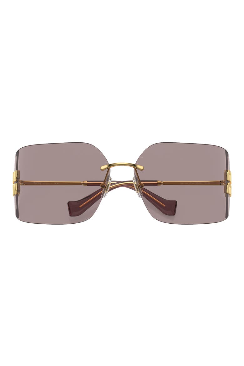 80mm Oversize Irregular Sunglasses, Alternate, color, GOLD