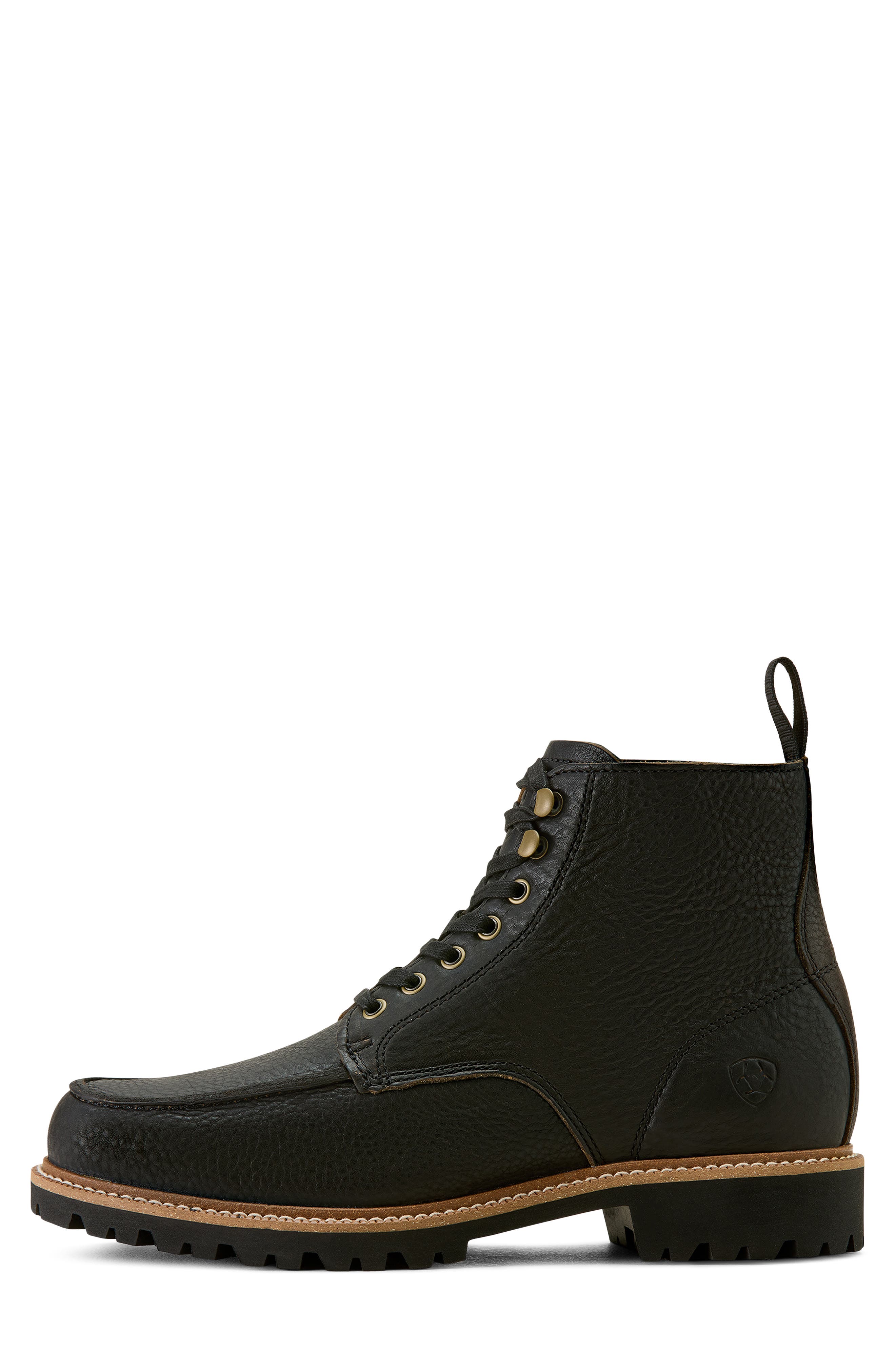 Split Rock Leather Boot, Alternate, color, BLACK