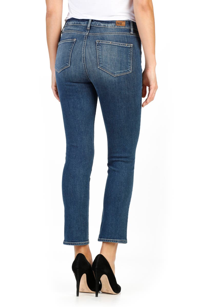 PAIGE Jacqueline Embroidered High Waist Straight Leg Jeans, Alternate, color, 