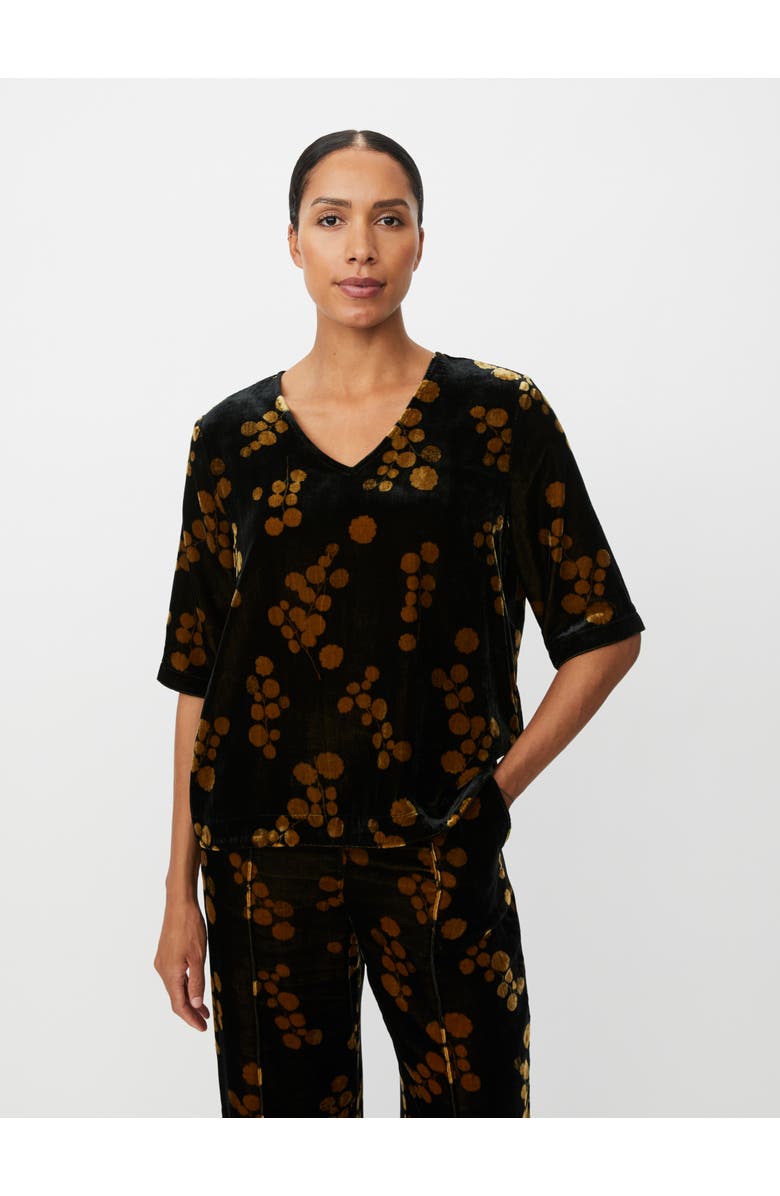 Masai Copenhagen Estela V-Neck Short Sleeve Blouse, Main, color, Rubber