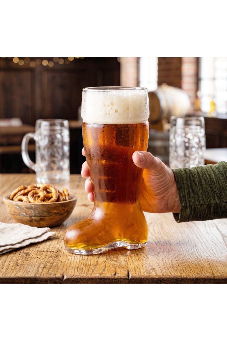 Das Beer Boot Glass, 1 Liter / 33 oz, Clear Glass, Alternate, color, Clear