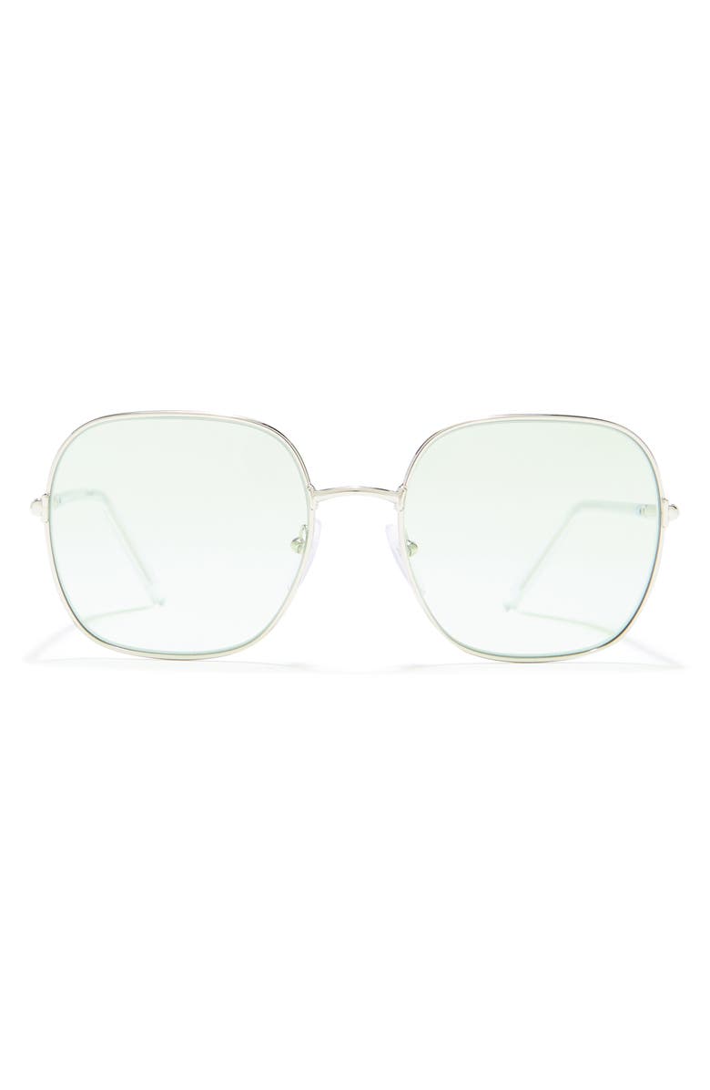 Prada 58mm Photo Polarized Square Sunglasses, Main, color, 