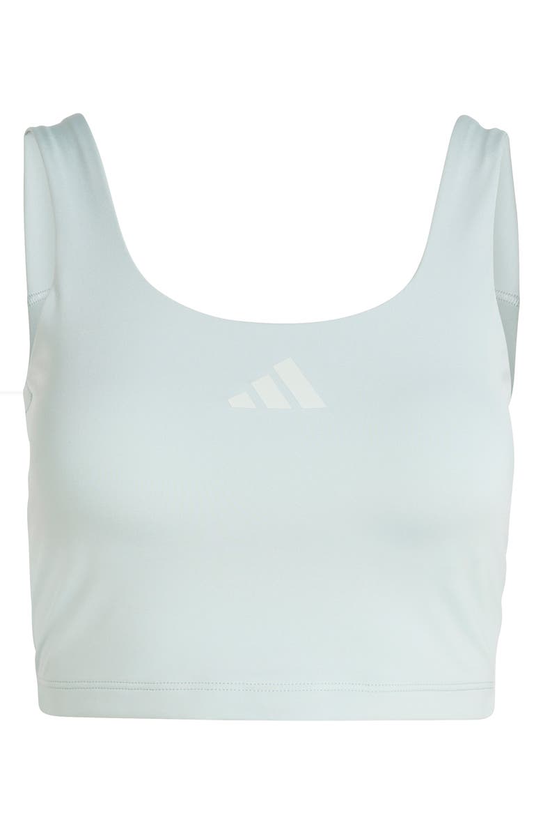 adidas Optime Climacool Longline Sports Bra, Alternate, color, Wonder Sage