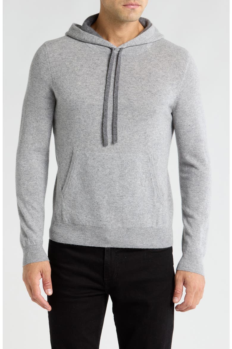 Relaxed Cashmere Hooded Sweater, Main, color, GRY