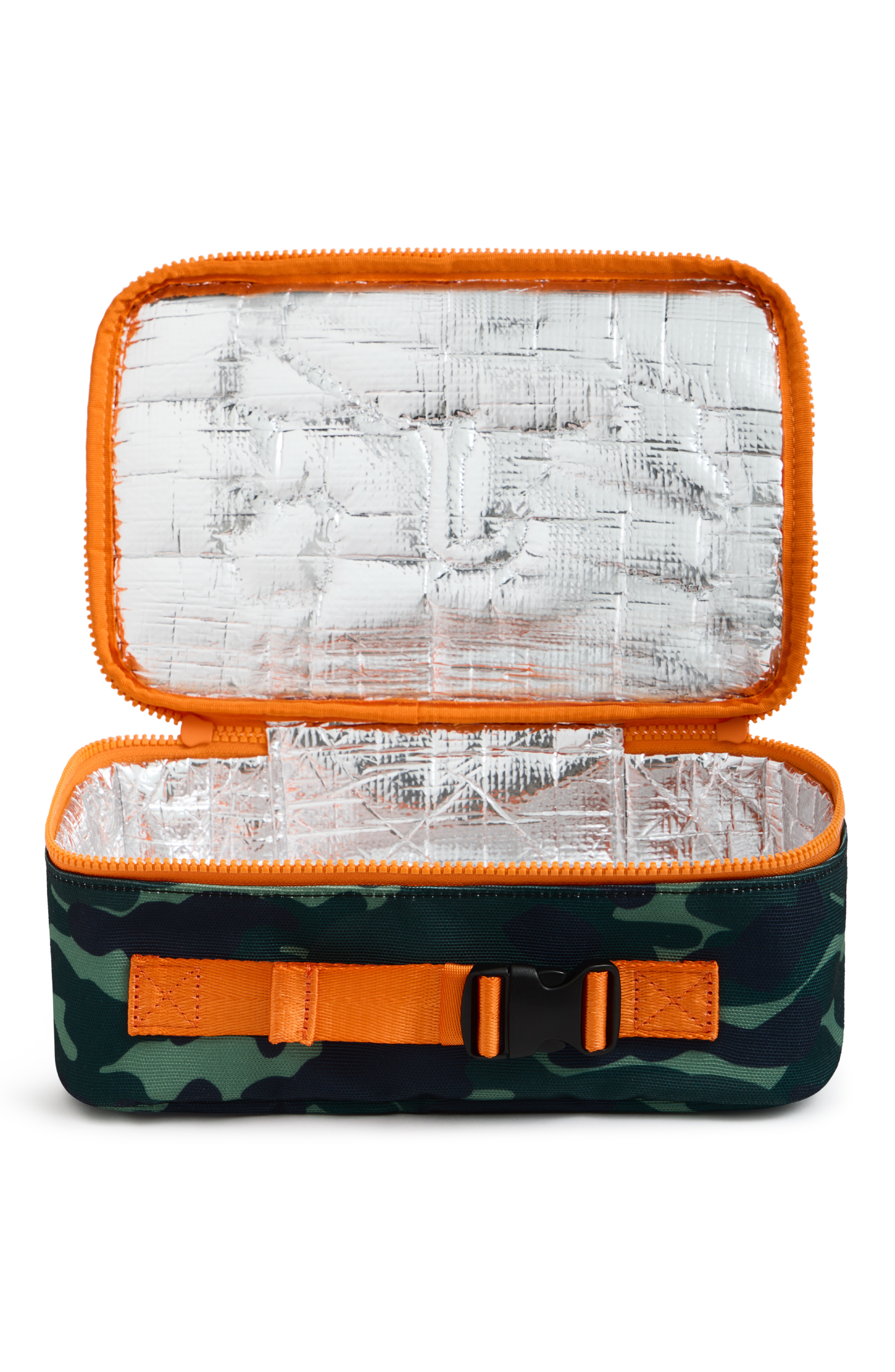 Kids' Camo Canvas Lunchbox, Alternate, color, Green Multi