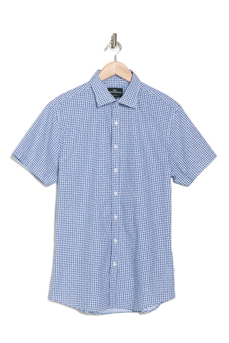 Foreshore Short Sleeve Button-Up Shirt, Alternate, color, SEA