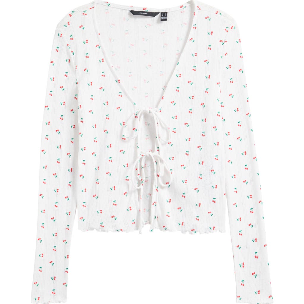 Vero Moda Marie Tie Front Cotton Blend Cardigan