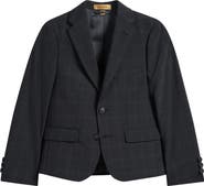 Tallia Kids' Windowpane Check Wool Blend Blazer