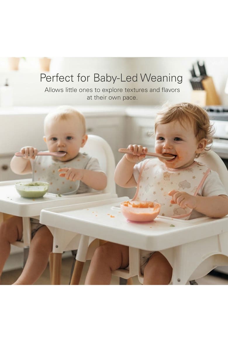 Silicone Baby Spoon Set  5 Piece, Alternate, color, Pastel Pink