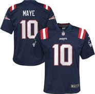 Nike Youth Nike Drake Maye Navy New England Patriots Player Game Jersey