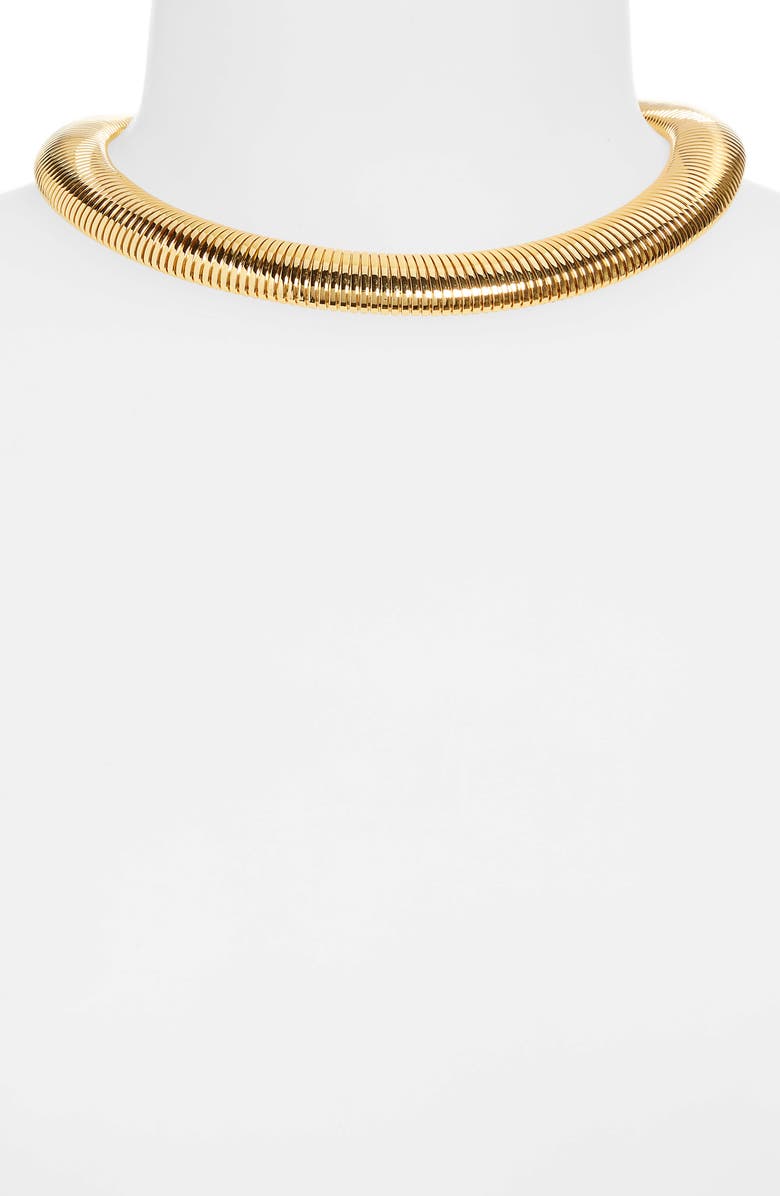 Lele Sadoughi Snake Chain Necklace, Alternate, color, Gold