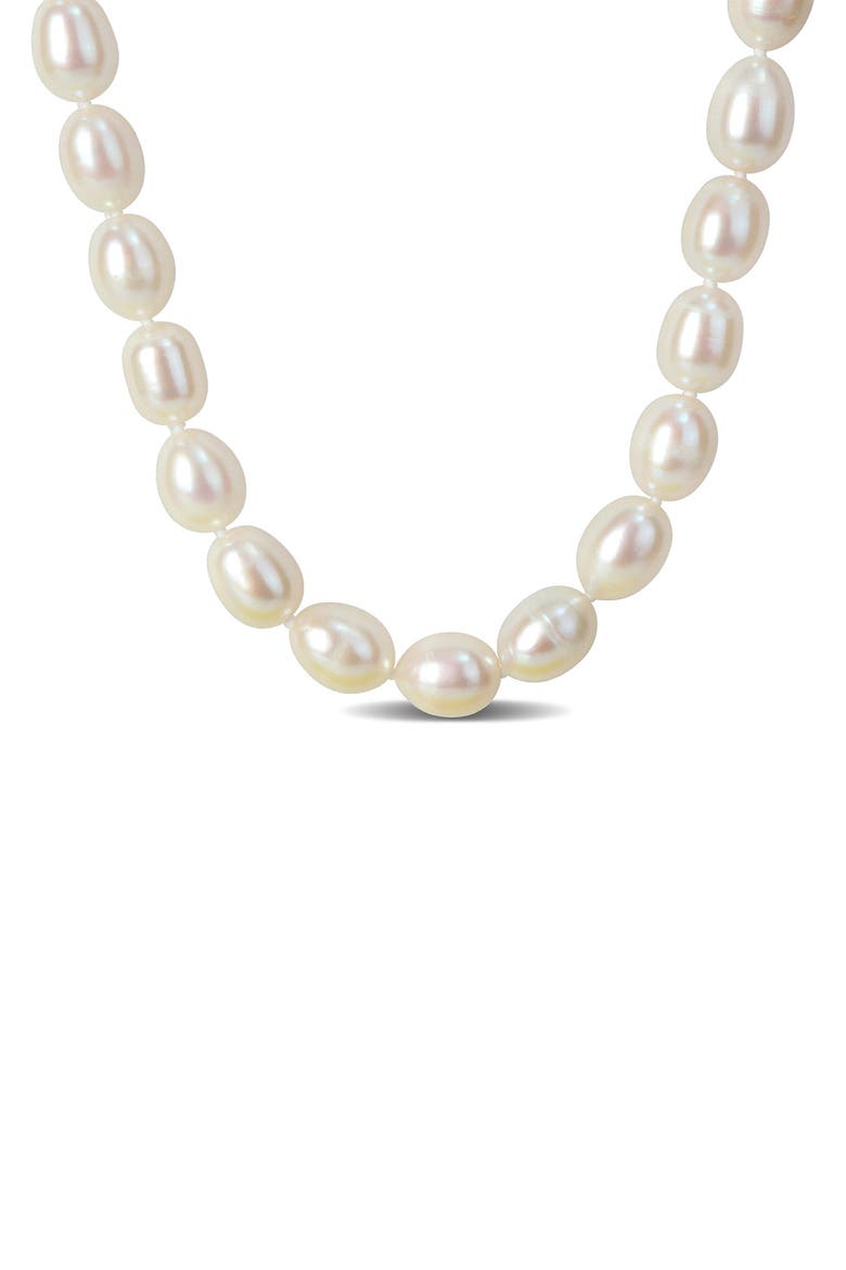 Cultured Pearl Necklace, 9.5–10mm, Main, color, WHITE