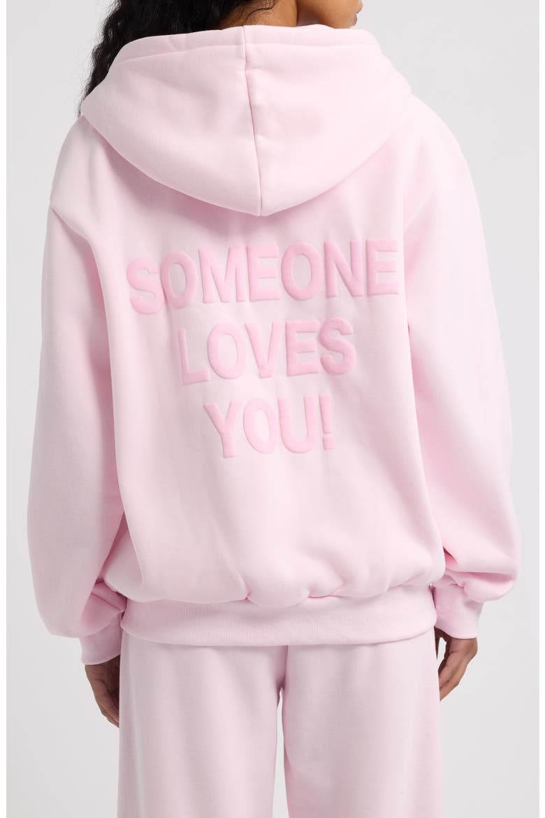 Someone Loves You Zip Hoodie, Alternate, color, BABY PINK