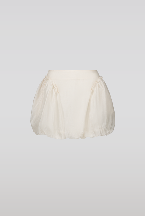 Saemdi Bubble Mini Skirt In Cream