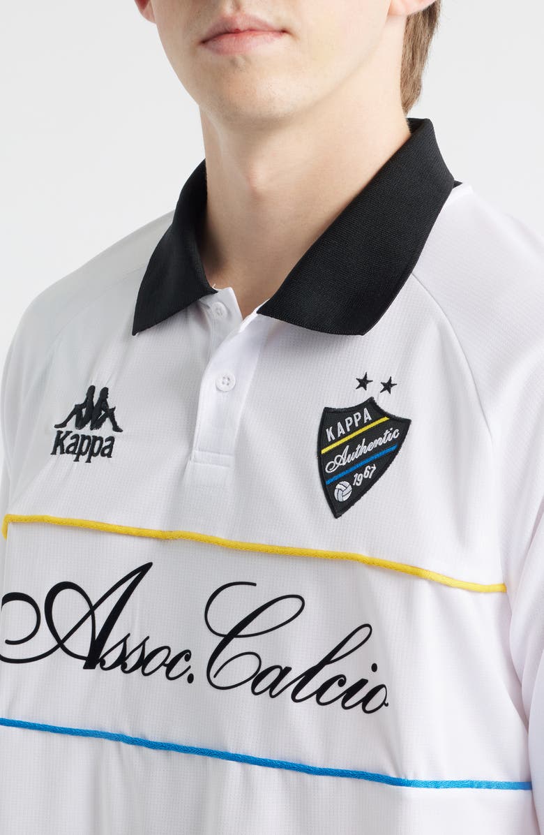 KAPPA Olafure Authentic Soccer Shirt, Alternate, color, White - Black
