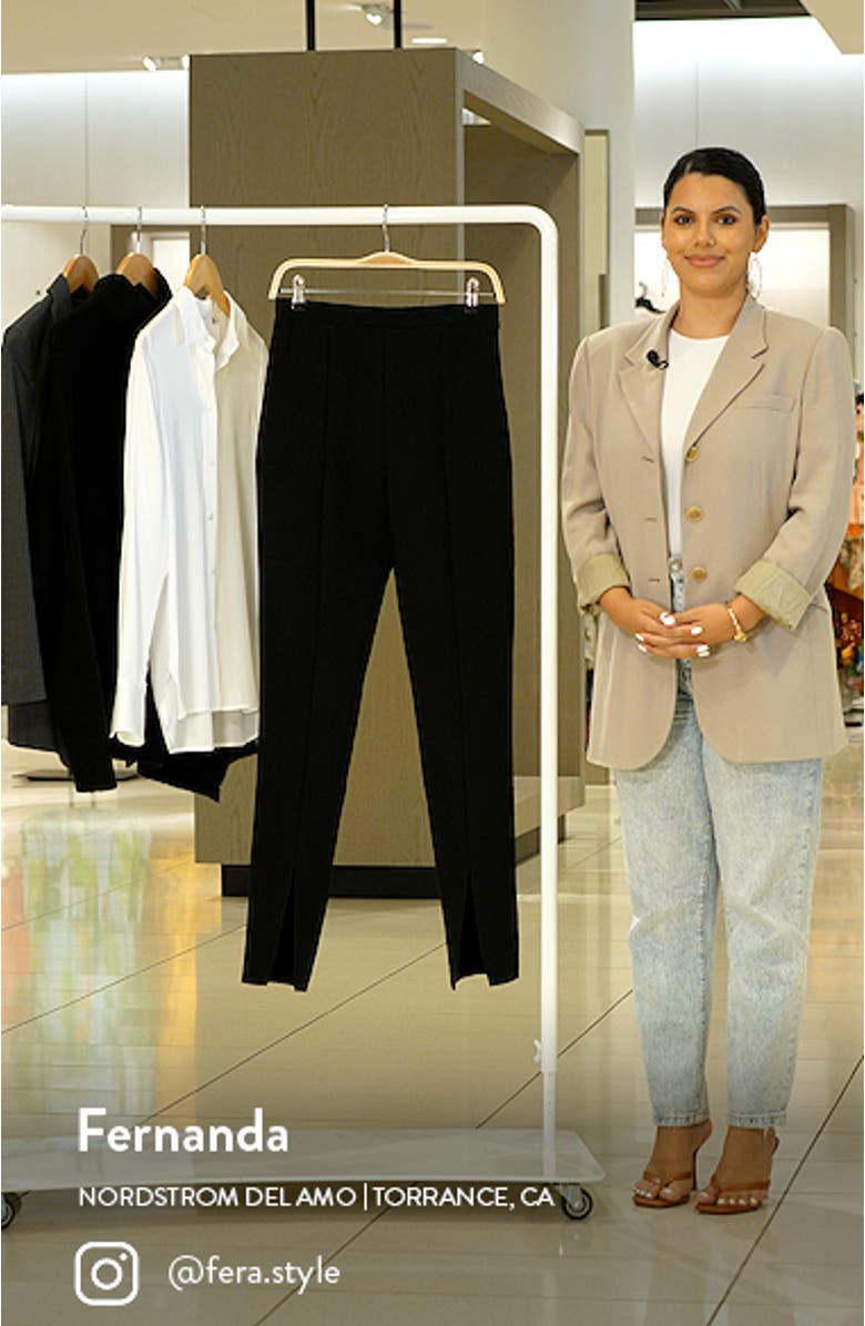 Front Slit Crepe Pants, sales video thumbnail