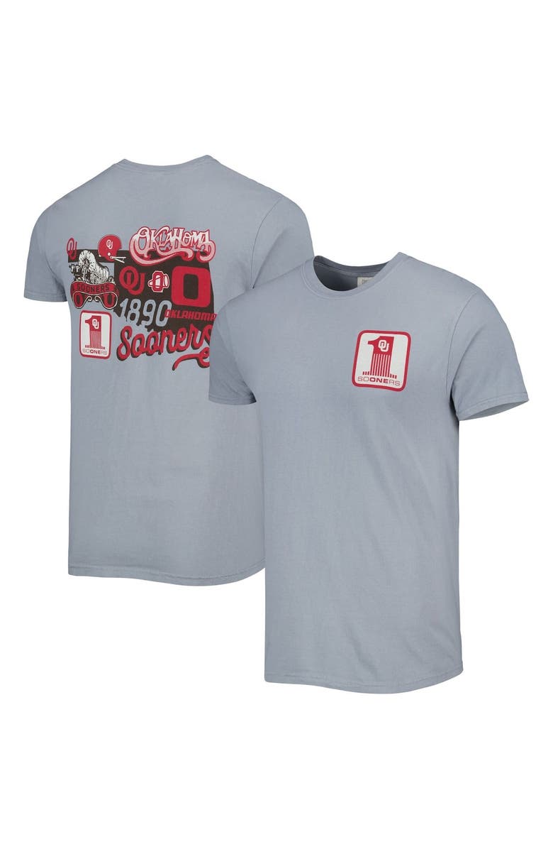 IMAGE ONE Men's Graphite Oklahoma Sooners Vault State Comfort T-Shirt, Main, color, Graphite