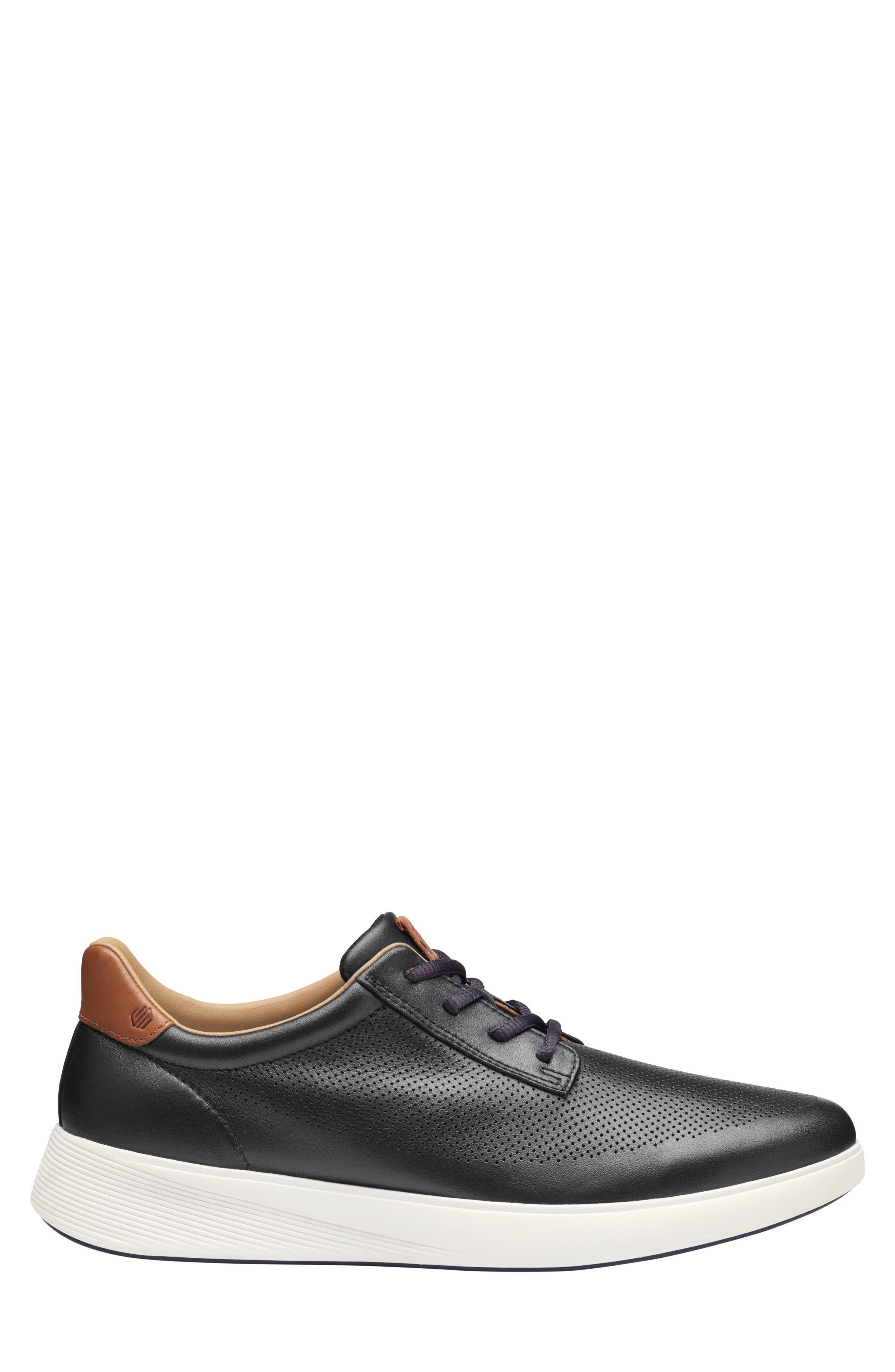 Johnston & Murphy Ackerson Sneaker, Alternate, color, Black Full Grain